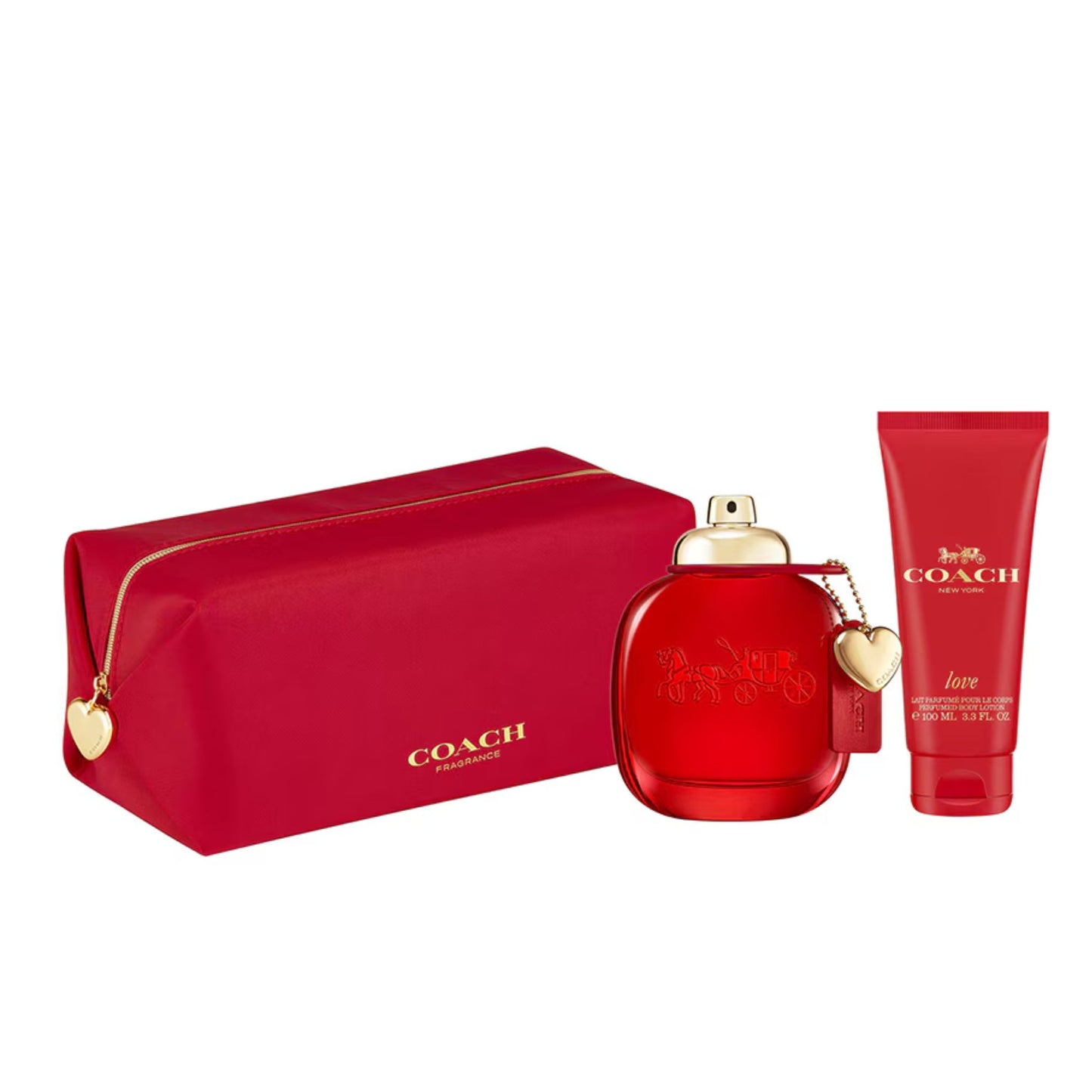 Set Perfume Coach Love 90ml Edp Para Dama, 3 Pz
