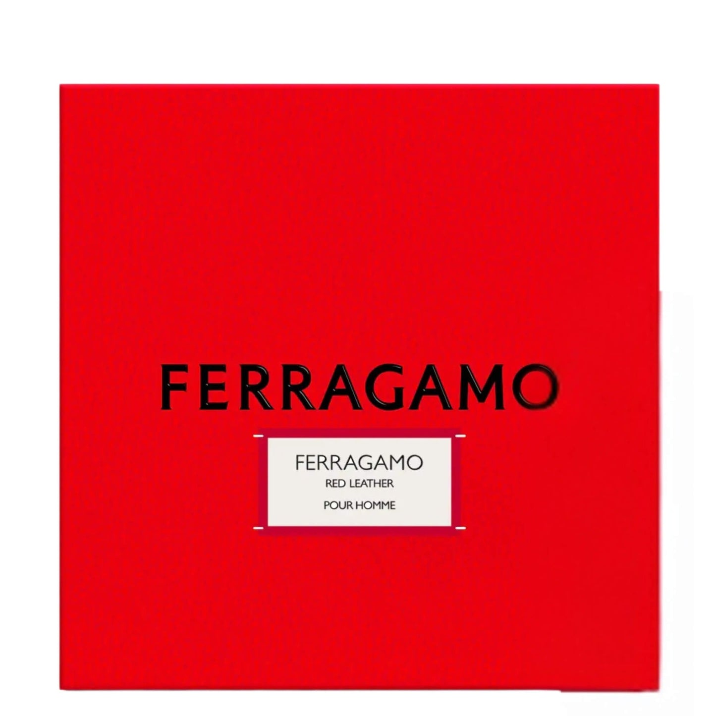 Set 3Pzs Ferragamo Red Leather Pour Homme