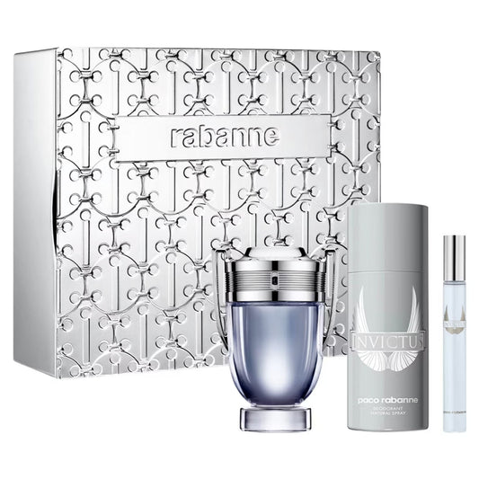 Set de Perfume para Hombre PACO RABANNE INVICTUS 3 pzs