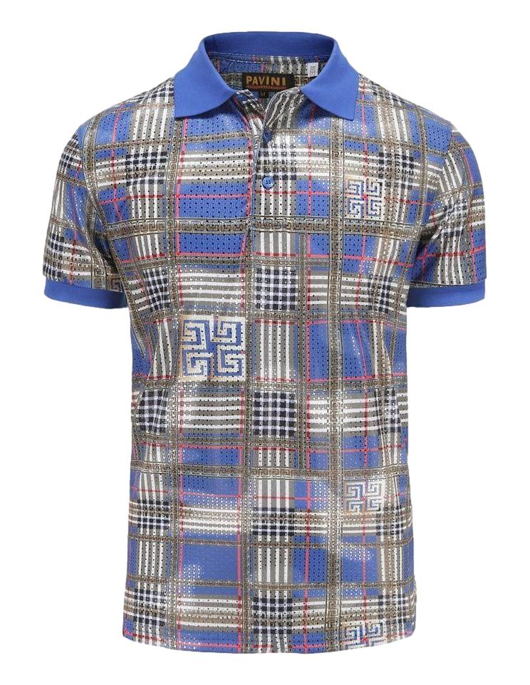 Playera Para Hombre Marca Pavini LS021-031-20 Azul