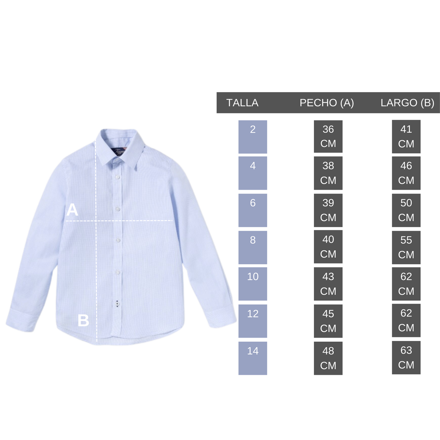 Camisa De Niño Manga Larga Marca Ravalli KSH-450-50 Niño