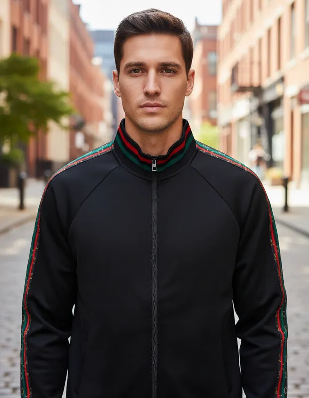 Chamarra Para Hombre Marca Pavini TJ-908-BLACK