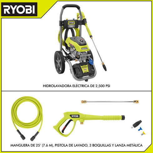 Hidrolavadora Eléctrica Ryobi de 2500 psi