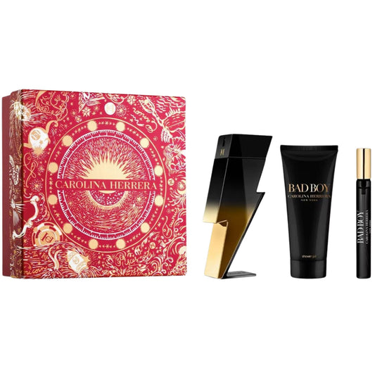 Set de Perfume CAROLINA HERRERA BAD BOY EXTREME 100ml EDP 3 pzas