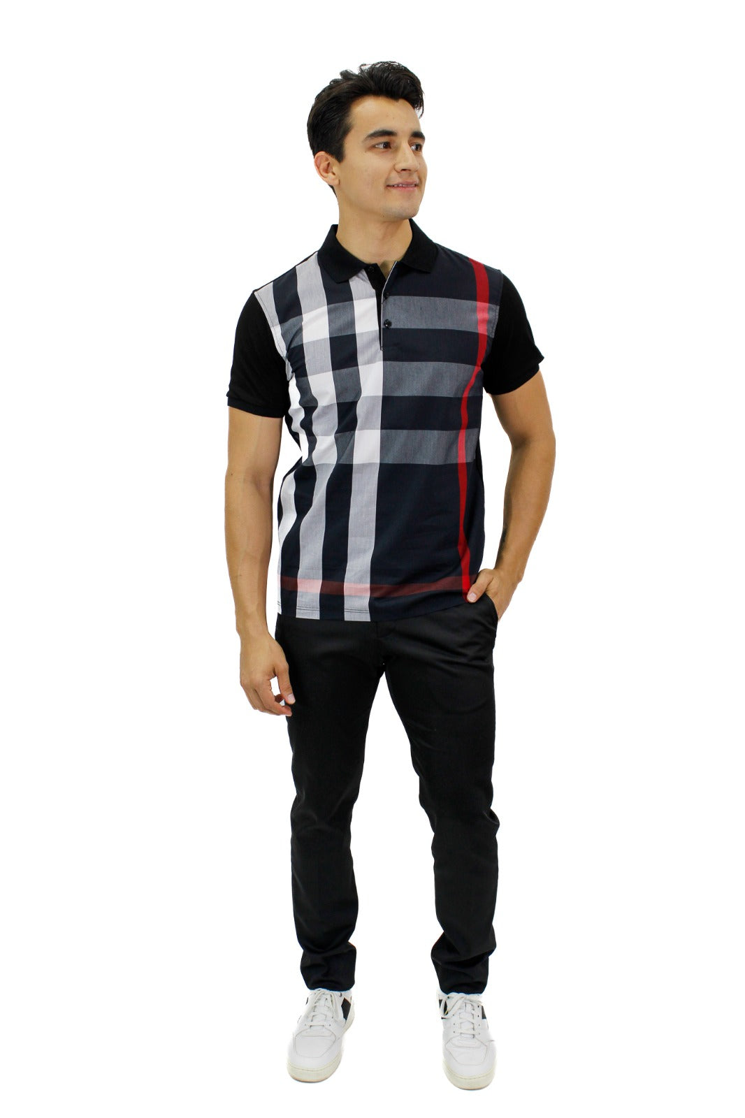 Playera Para Hombre Marca Huggo Valentino P-2192-Black