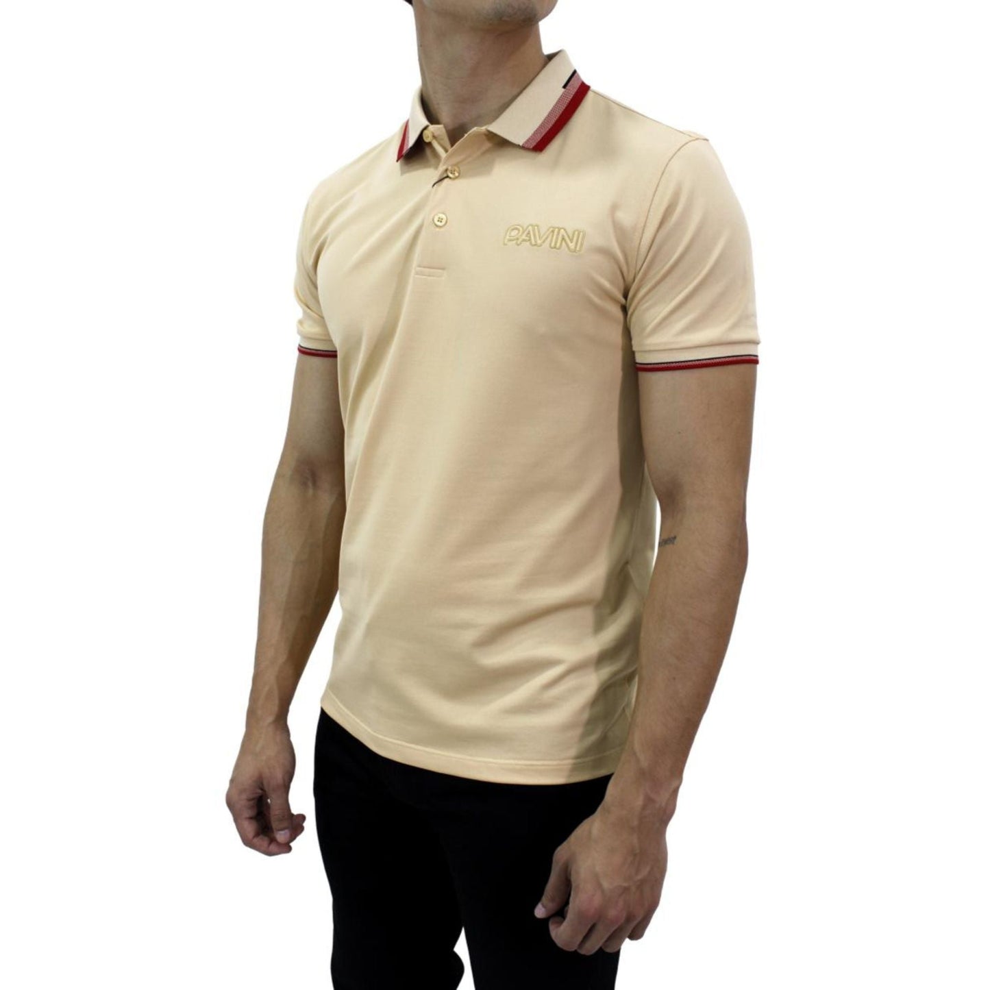 Playera para Hombre Marca PAVINI PT-1030- Beige