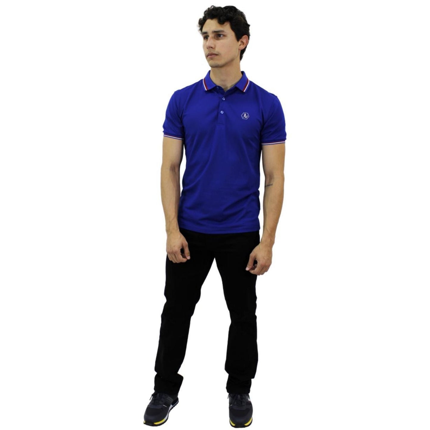 Playera Polo Para Caballero Marca Huggo Valentino HV-45-Royal