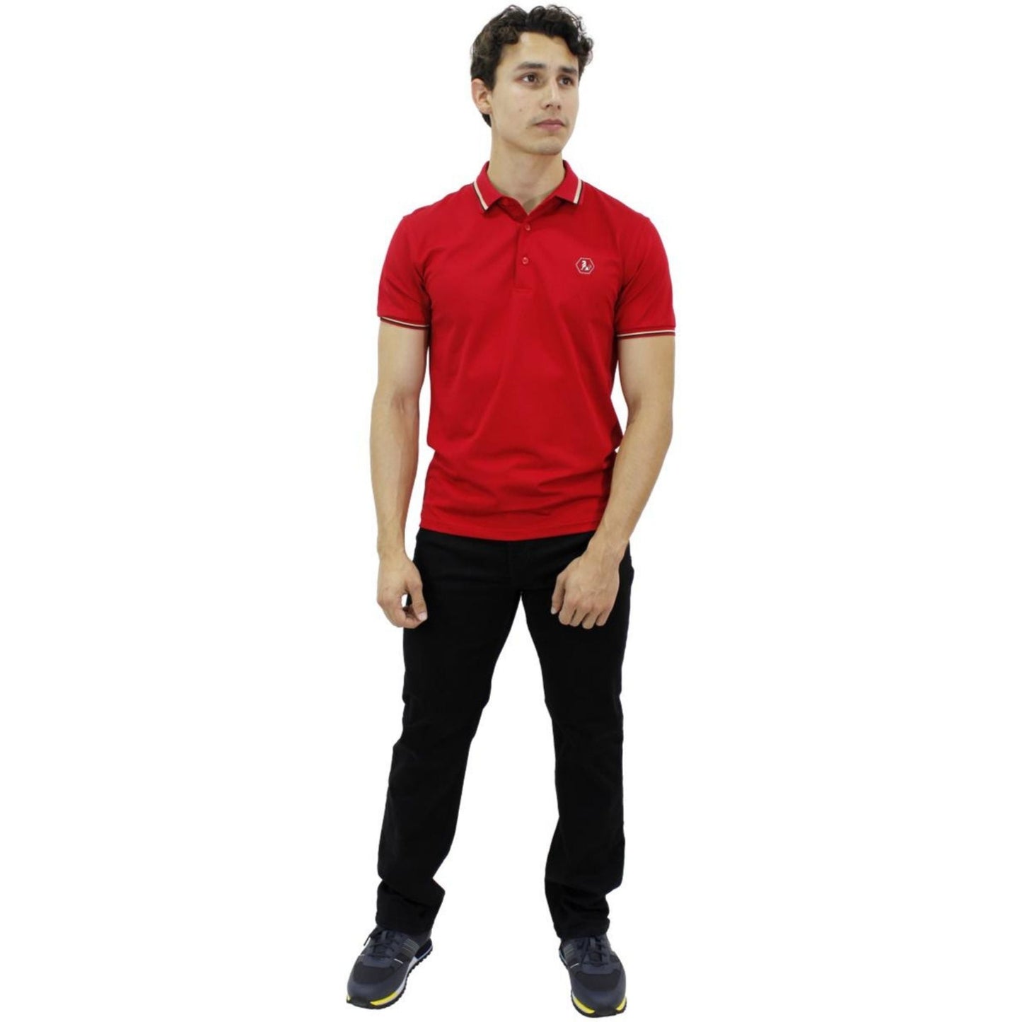 Playera Polo Para Caballero Marca Huggo Valentino HV-45-Red