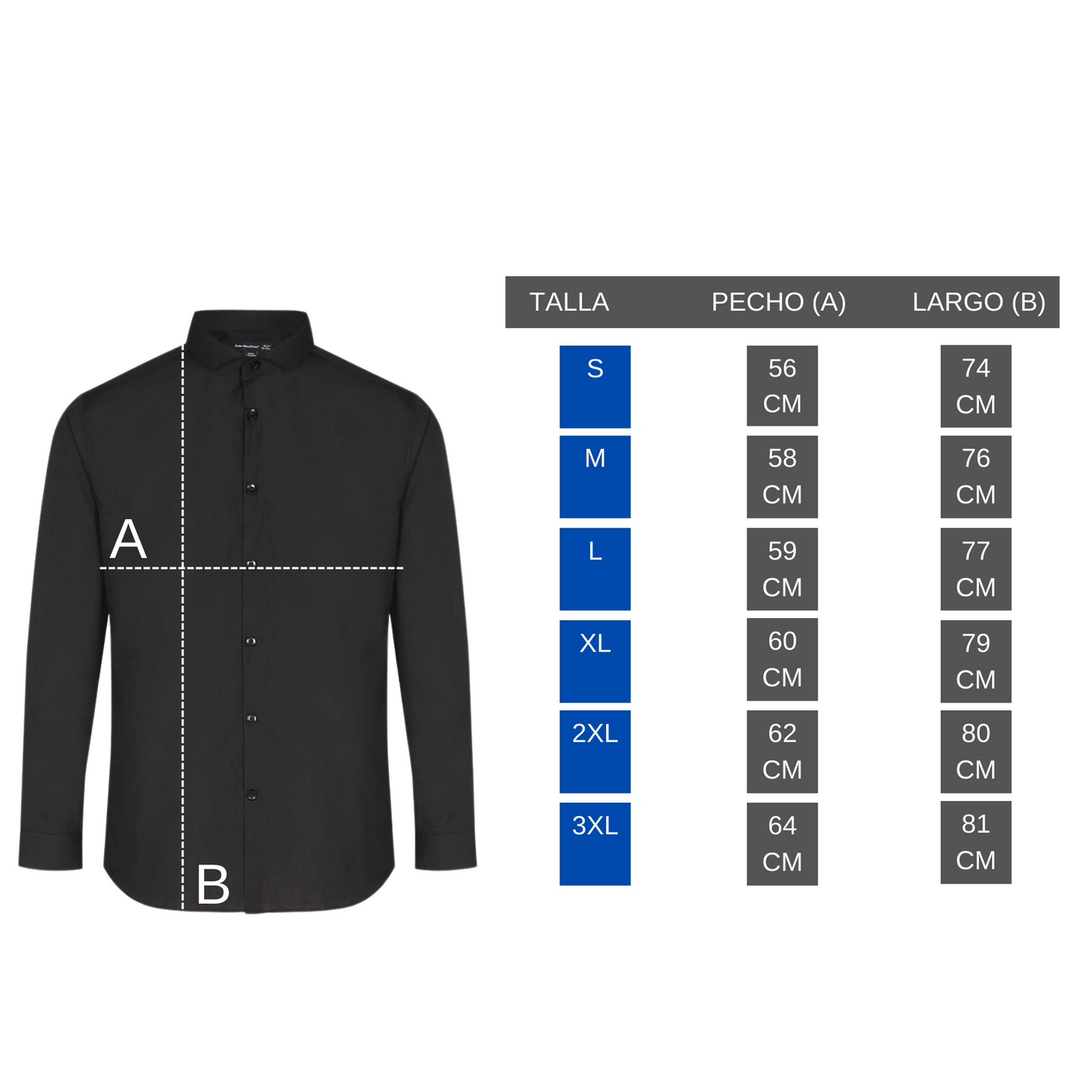 Camisa para Hombre marca Benziny LS5063-SILVER