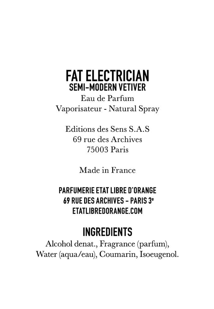 Perfume Etat Libre d'Orange Fat Electrician 100ml EDP