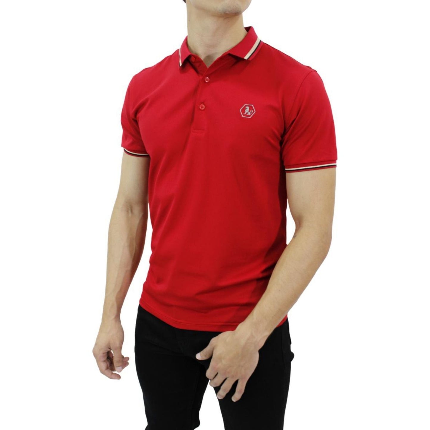 Playera Polo Para Caballero Marca Huggo Valentino HV-45-Red