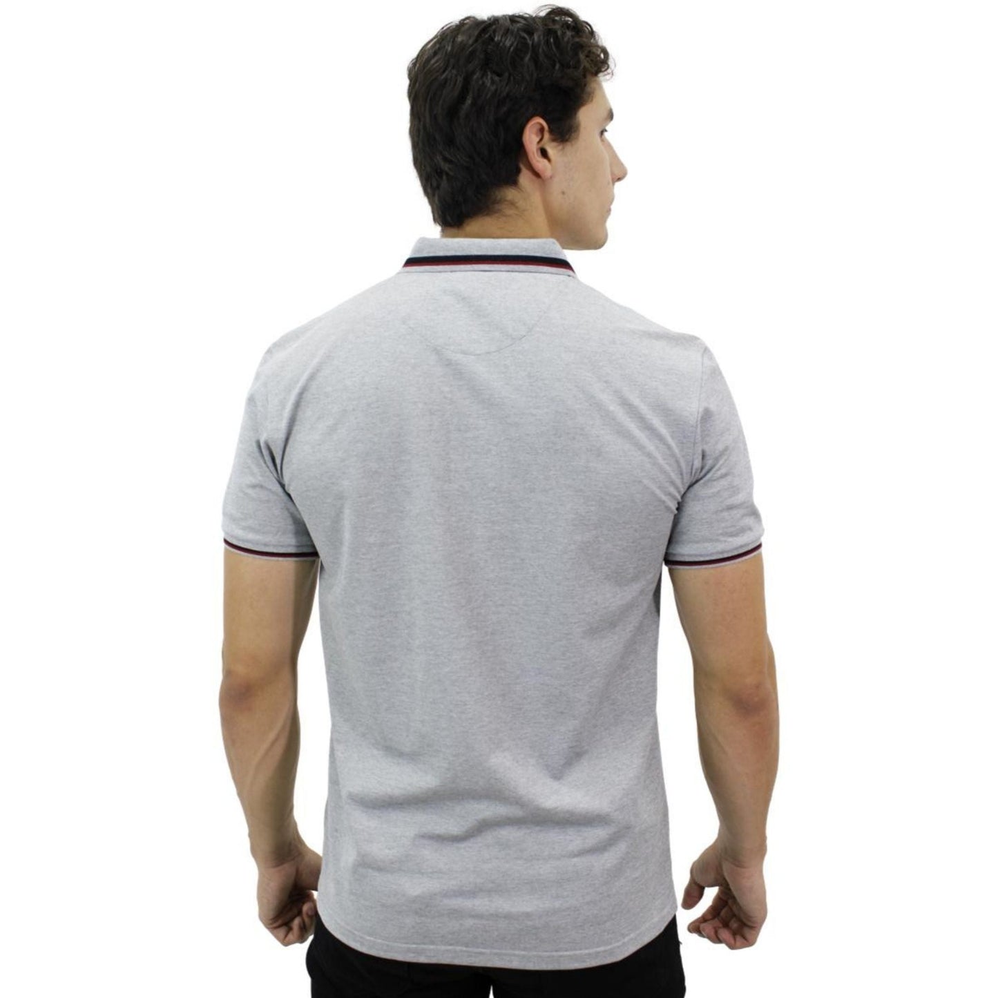 Playera Polo Para Caballero Marca Huggo Valentino HV-45-Grey