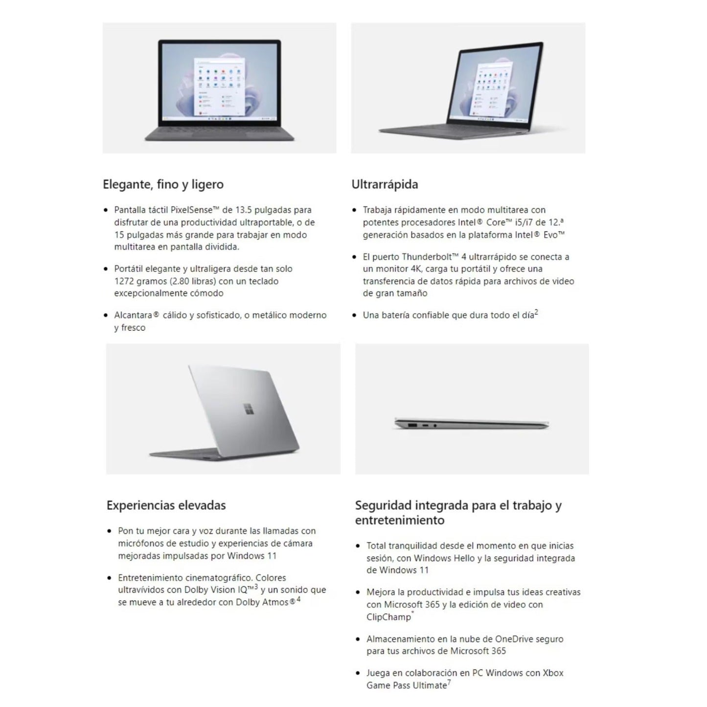 Microsoft Surface Laptop 5 15 Pulgadas 16gb Ram 256gb Ssd Ts