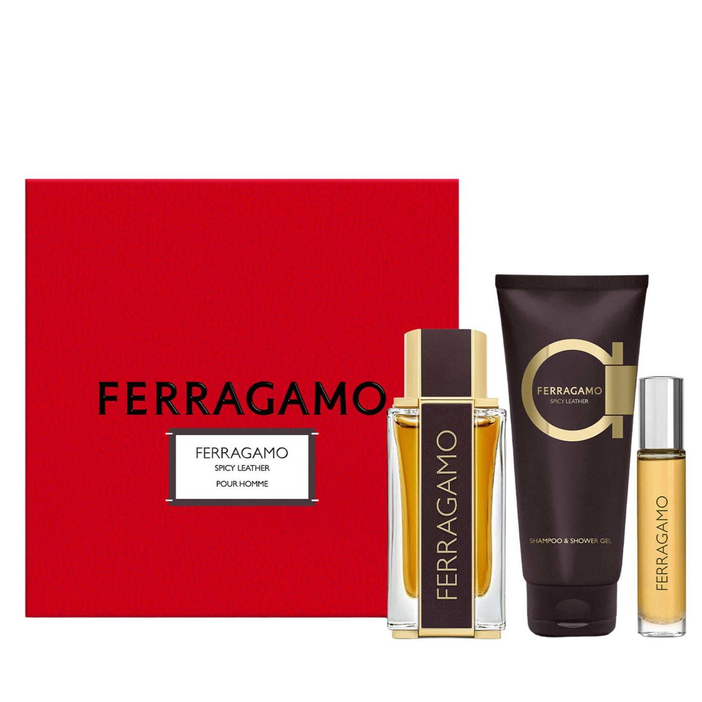 Ferragamo Spicy Leather Pour Homme