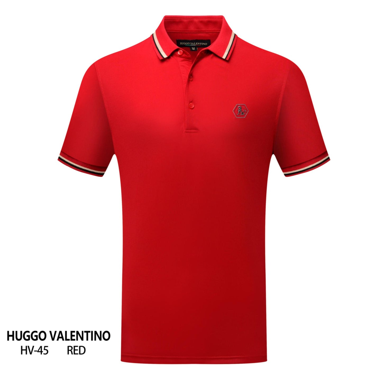 Playera Polo Para Caballero Marca Huggo Valentino HV-45-Red