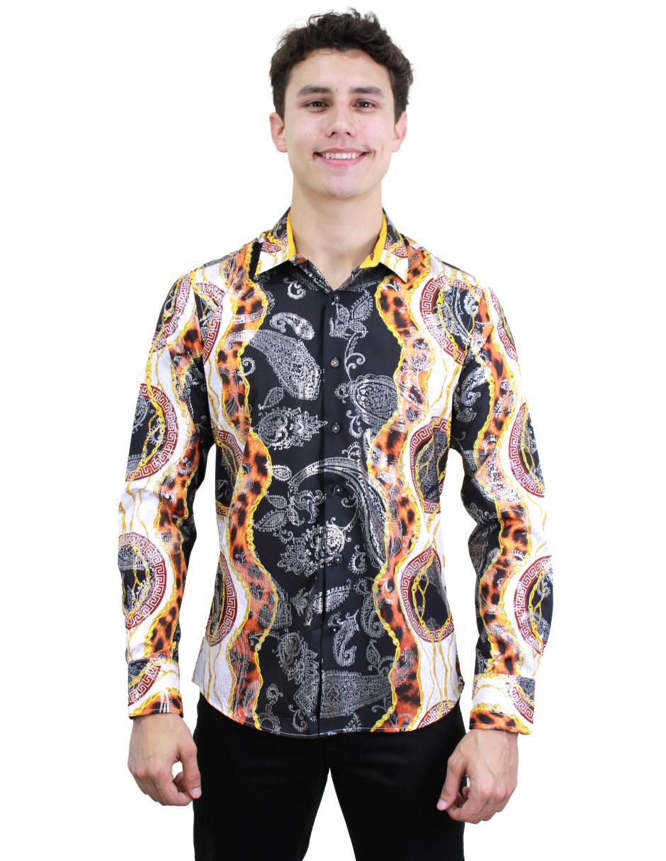 Camisa para Hombre marca Benziny LS5072-BLACK