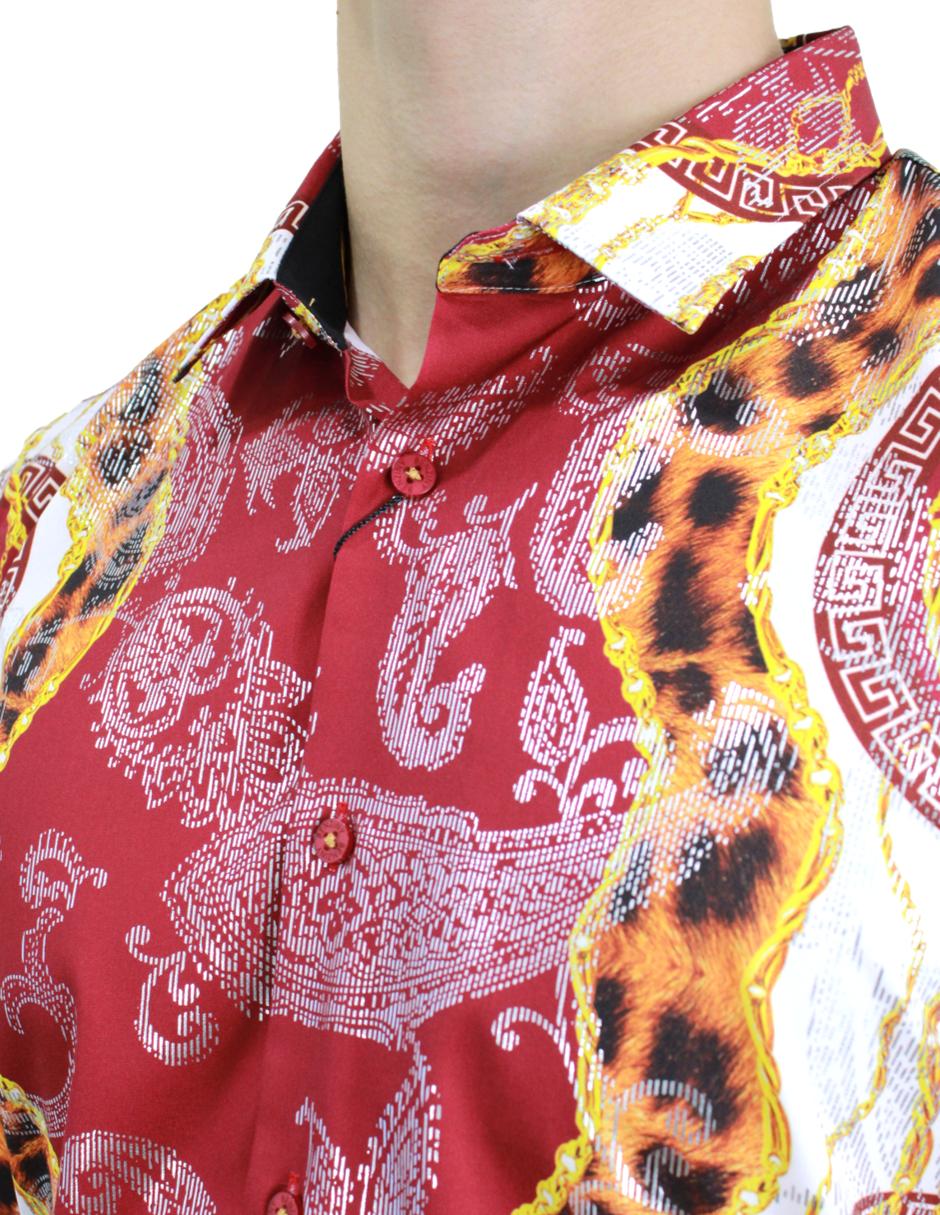 Camisa para Hombre marca Benziny LS5072-RED