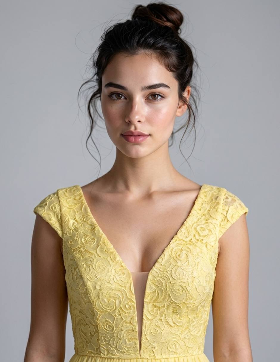 Vestido Largo de Fiesta Maniju para Mujer – Amarillo
