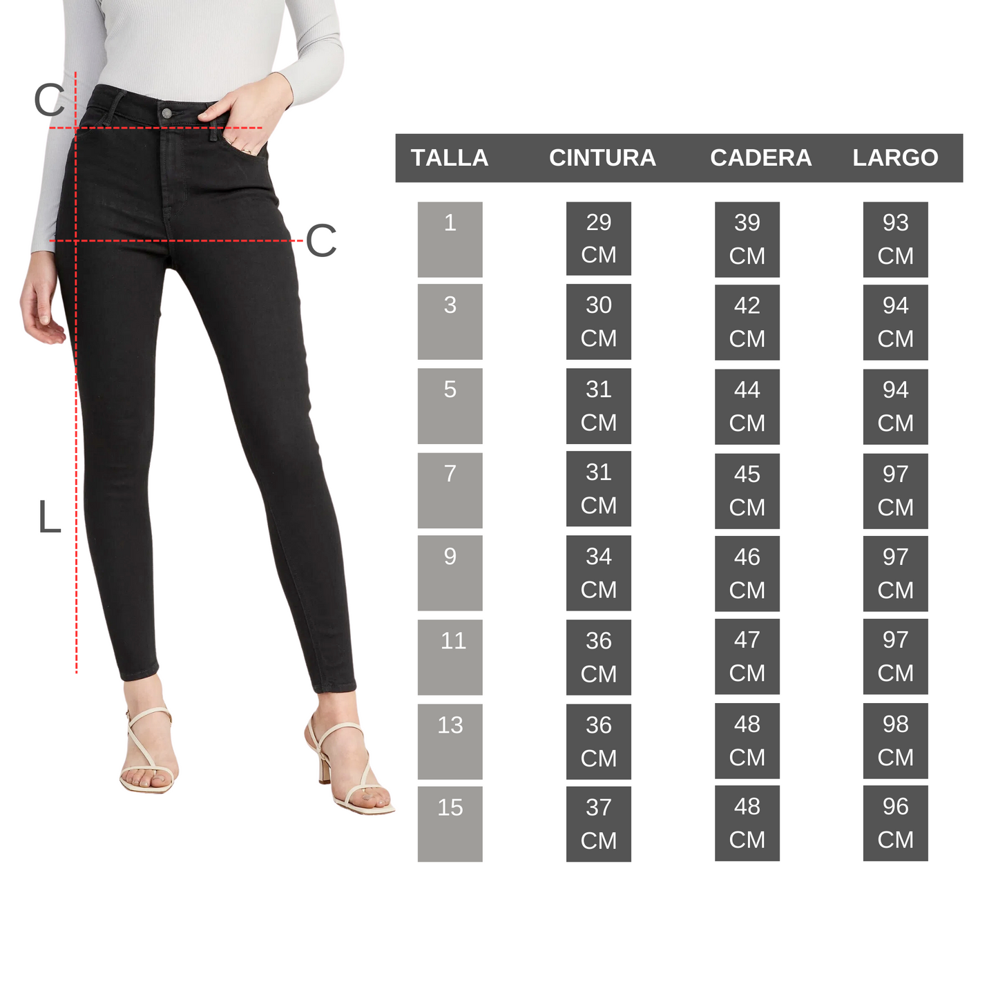Pantalon para Mujer marca NYD Jeans mezclilla Skinny Stretch BHI-221017