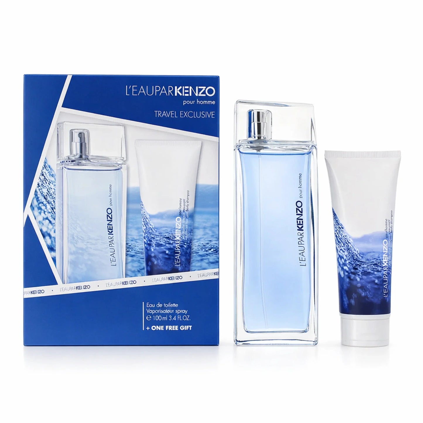 Set 2 pz Perfume L'EAU PAR KENZO Pour Homme 100ml EDP + ONE FREE GIFT