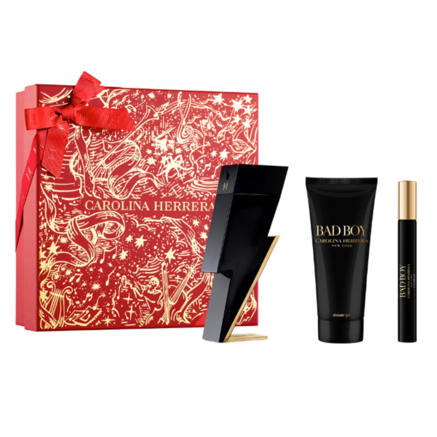 Set de Perfume CAROLINA HERRERA BAD BOY 100ml EDP 3 pzas