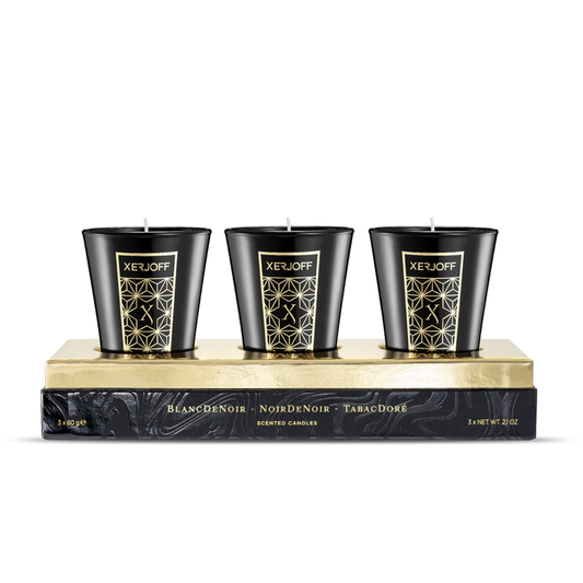 XERJOFF BLACK SCENTED CANDLES 3 x 60 GR