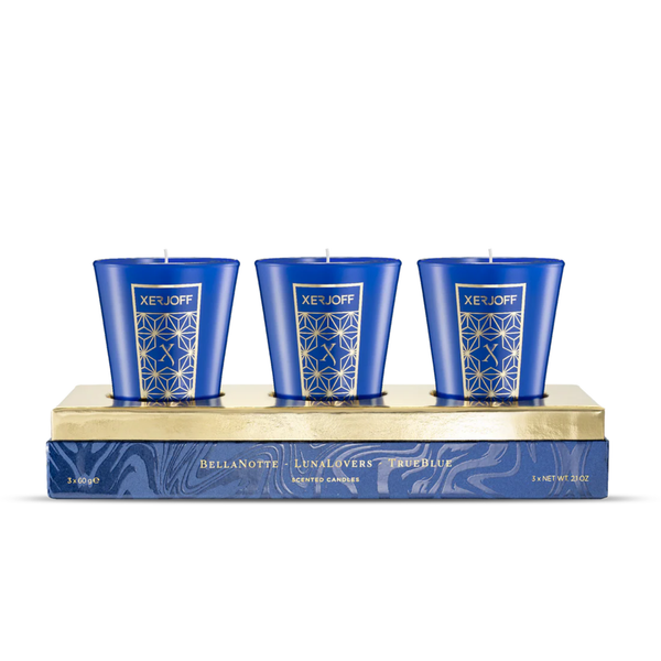 XERJOFF BLUE SCENTED CANDLES 3 x 60GR