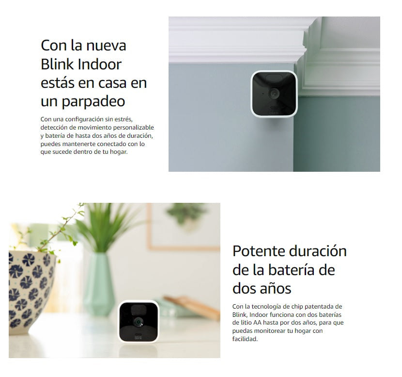 Kit de 4 Camaras Inteligentes Inalambricas Wifi Marca Blink con Audio de 2 Vias